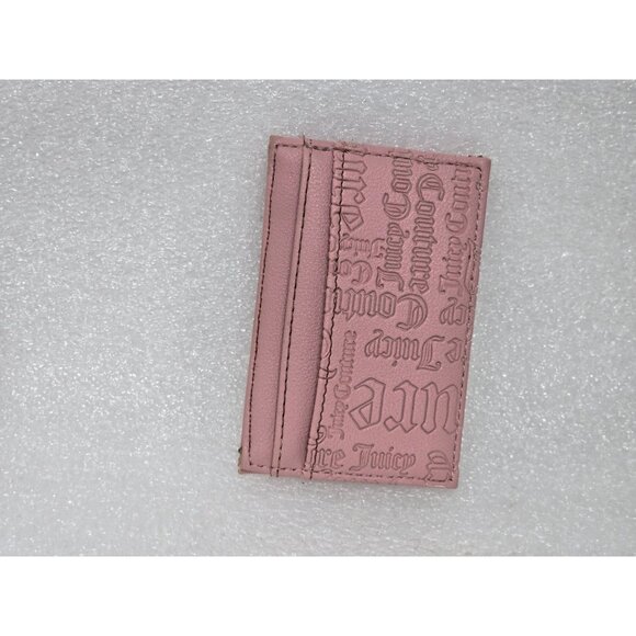 Juicy Couture Pink Card ID Holder Wallet Slim Design - Picture 3 of 4